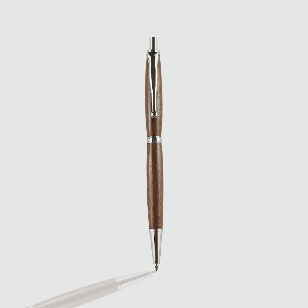 Imbuia Click Pen - Silver