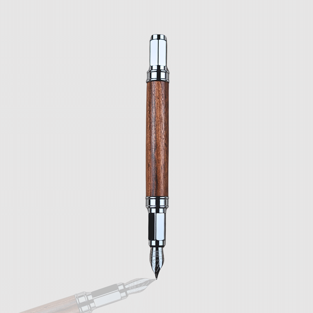 Magnetic Vertex Fountain Pen - Silver