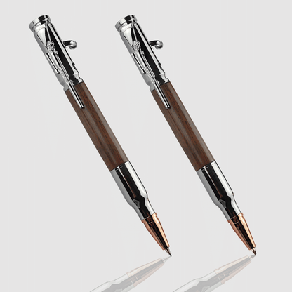 Matching Gift Set - Bolt Action Pen & Pencil - Silver