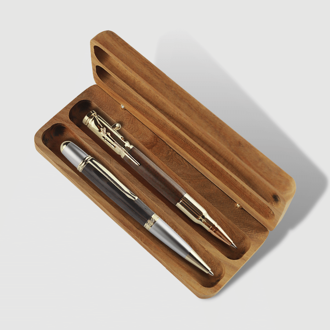 Amazon.com : Juvale 2 Pack Luxury Rosewood Pen Sets for Men Gift - Fancy  Nice Ballpoint Pens with Black Ink Refills for Signature Executives  Business Office : Office Products