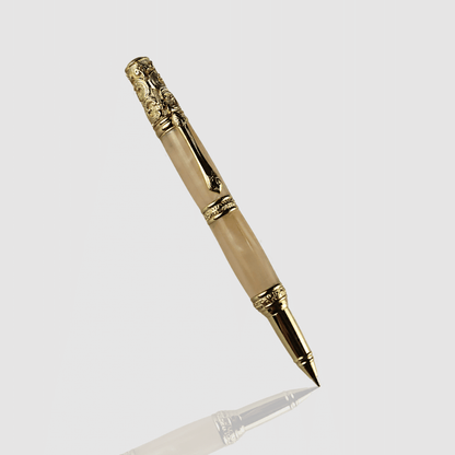 Victorian Twist Pen - Gold Papaya Pearl