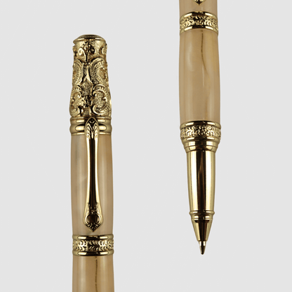 Victorian Twist Pen - Gold Papaya Pearl