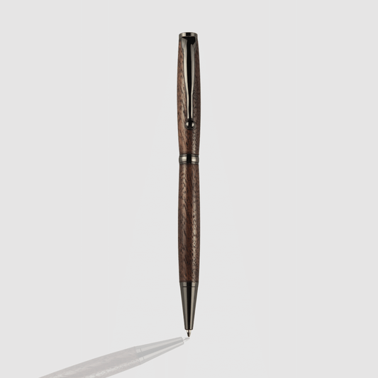 Walnut Twist Pen - Gun Metal Grey